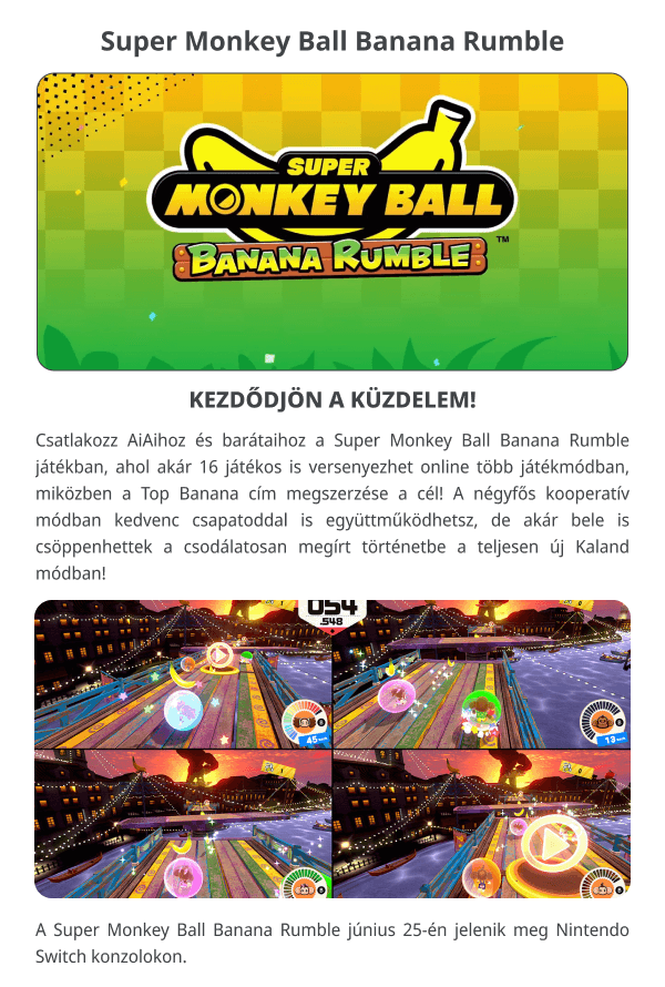 Super Monkey Ball Banana Rumble