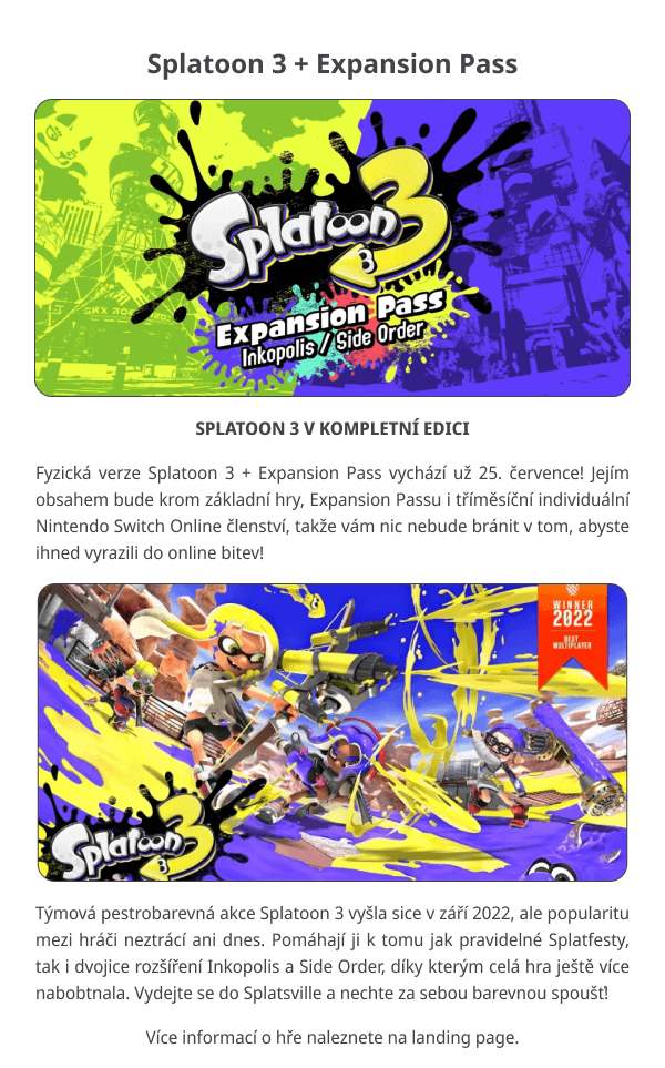 Splatoon 3 + Expansion Pass