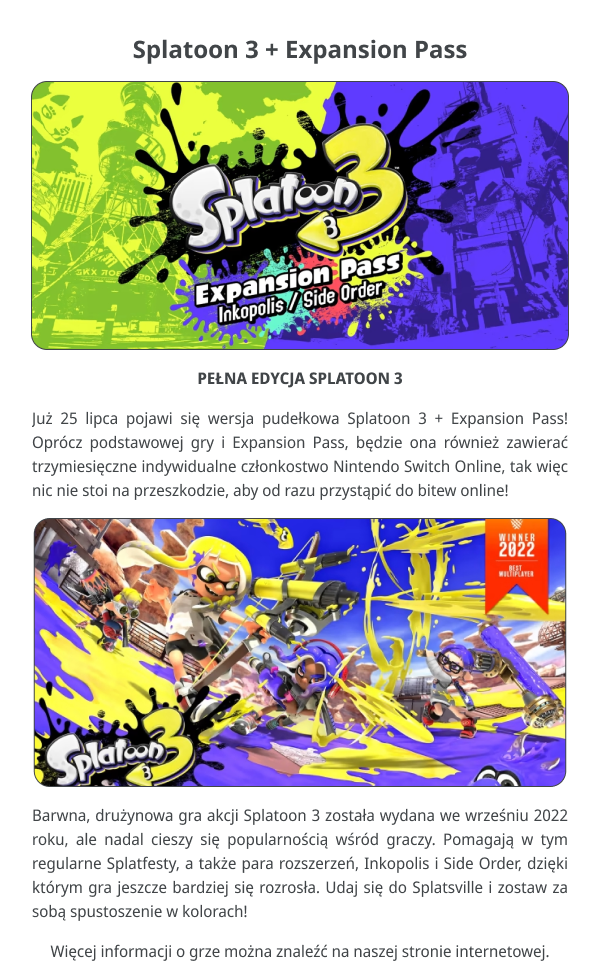 Splatoon 3 + Expansion Pass