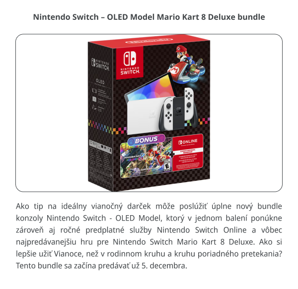 Nintendo Switch OLED Model Mario Kart 8 Deluxe Bundle